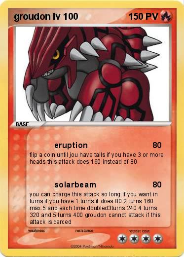 Pokemon groudon lv 100