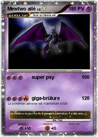 Pokemon Mewtwo ailé