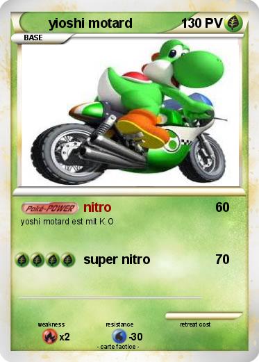 Pokemon yioshi motard