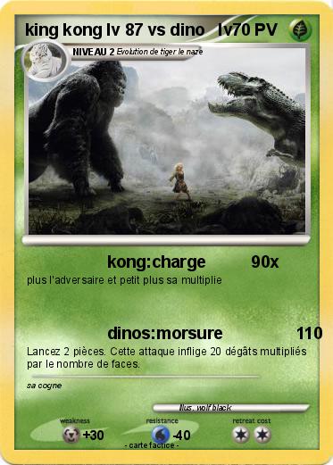 Pokemon king kong lv 87 vs dino   lv