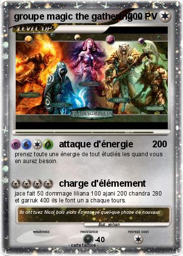 Pokemon groupe magic the gathering