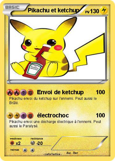 Pokemon Pikachu et ketchup