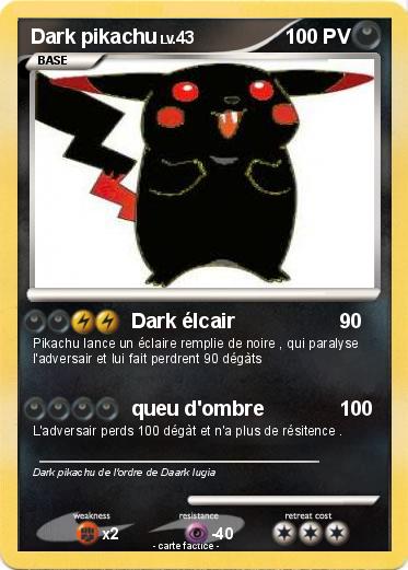 Pokemon Dark pikachu