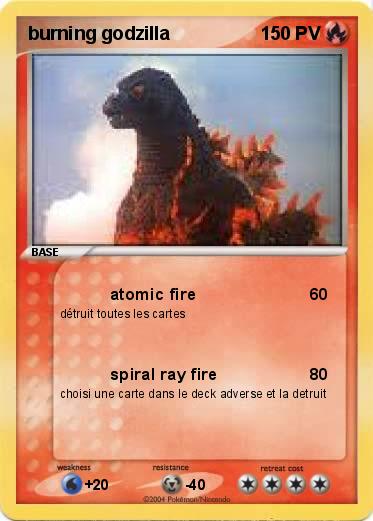 Pokemon burning godzilla