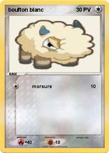 Pokemon boufton blanc