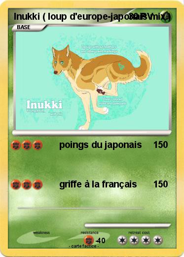 Pokemon Inukki ( loup d'europe-japonais mix )