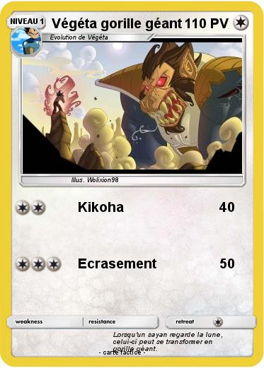Pokemon Végéta gorille géant