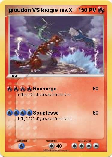Pokemon groudon VS kiogre niv.X