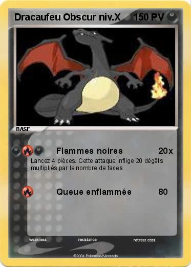 Pokemon Dracaufeu Obscur niv.X