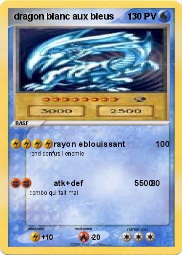 Pokemon dragon blanc aux bleus