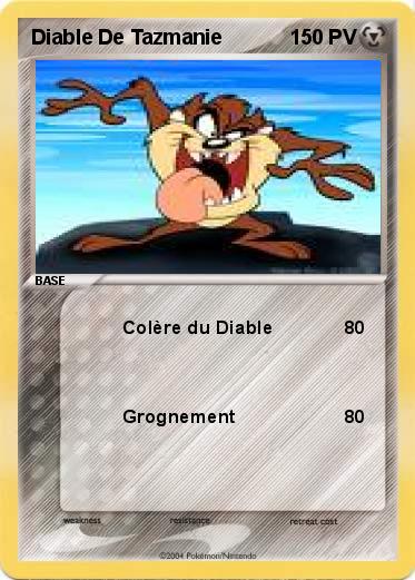 Pokemon Diable De Tazmanie