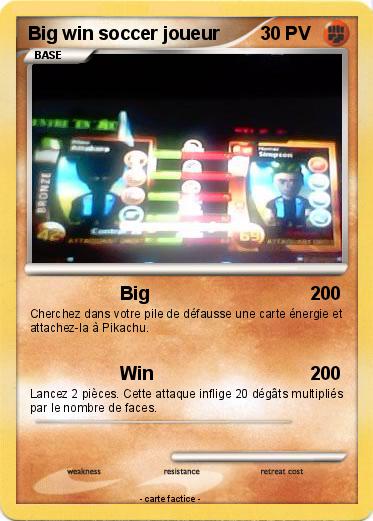Pokemon Big win soccer joueur
