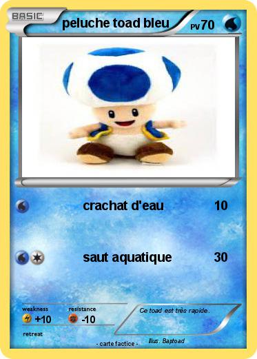 Pokemon peluche toad bleu