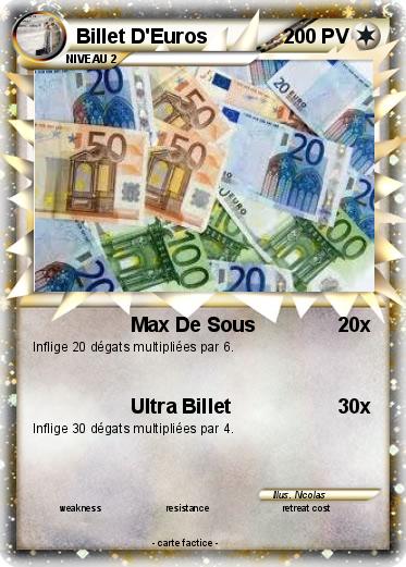 Pokemon Billet D'Euros