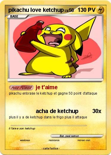 Pokemon pikachu love ketchup