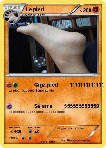 Pokemon Le pied