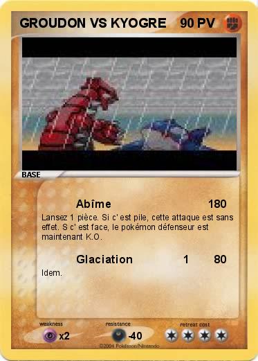 Pokemon GROUDON VS KYOGRE