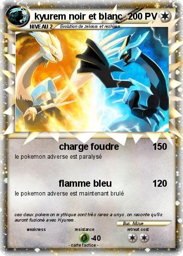 Pokemon kyurem noir et blanc