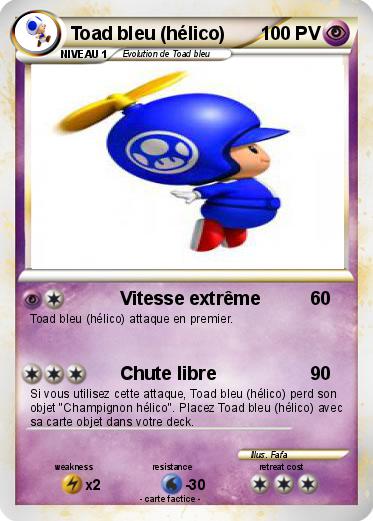 Pokemon Toad bleu (hélico)
