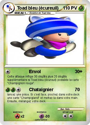 Pokemon Toad bleu (écureuil)