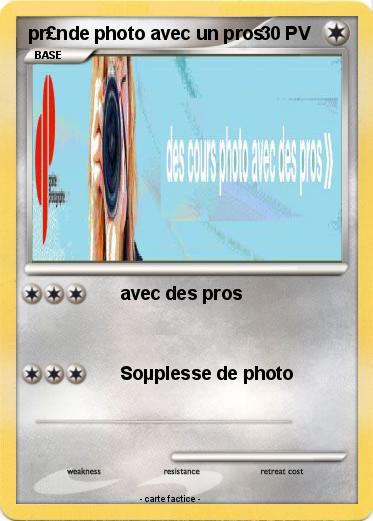 Pokemon pr£nde photo avec un pros