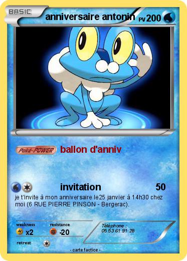 Pokemon anniversaire antonin