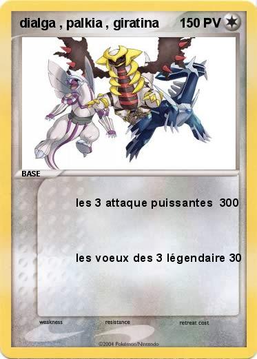 Pokemon dialga , palkia , giratina           