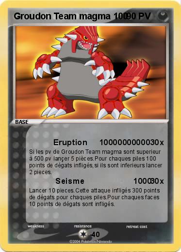 Pokemon Groudon Team magma 100  