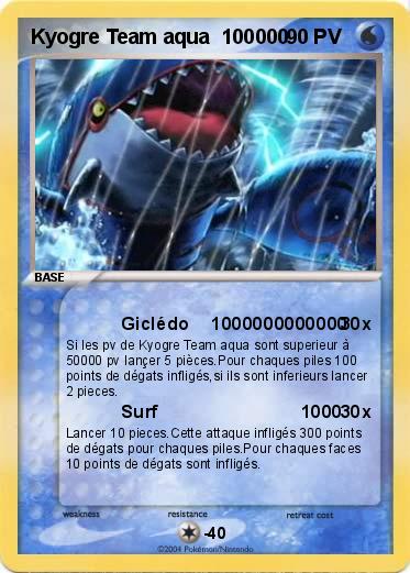 Pokemon Kyogre Team aqua  100000