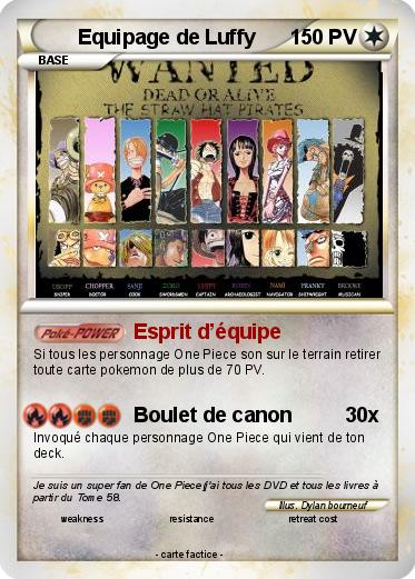 Pokemon Equipage de Luffy