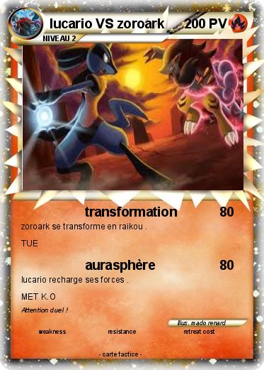 Pokemon lucario VS zoroark