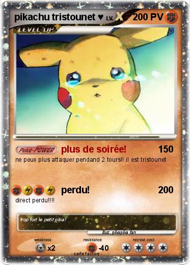 Pokemon pikachu tristounet ♥