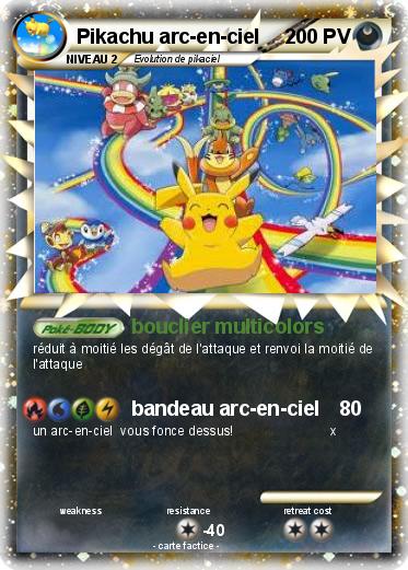 Pokemon Pikachu arc-en-ciel