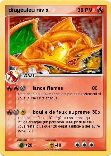 Pokemon drageufeu niv x