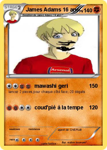 Pokemon James Adams 16 ans