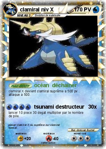 Pokemon clamiral niv X