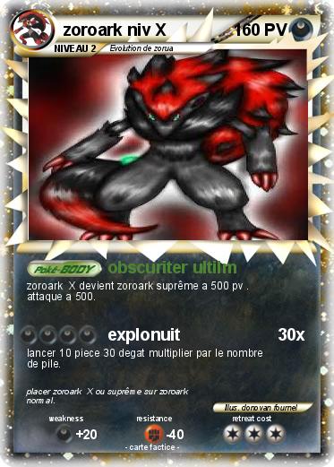 Pokemon zoroark niv X