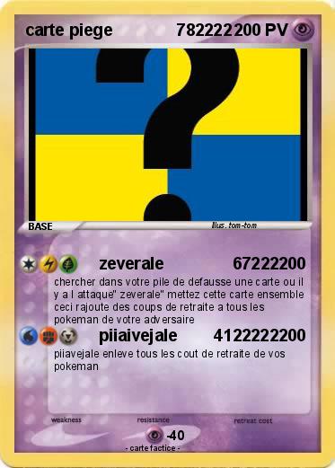 Pokemon carte piege              782222