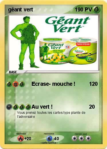 Pokemon géant vert