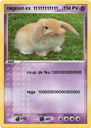 Pokemon mignion ex  11111111111