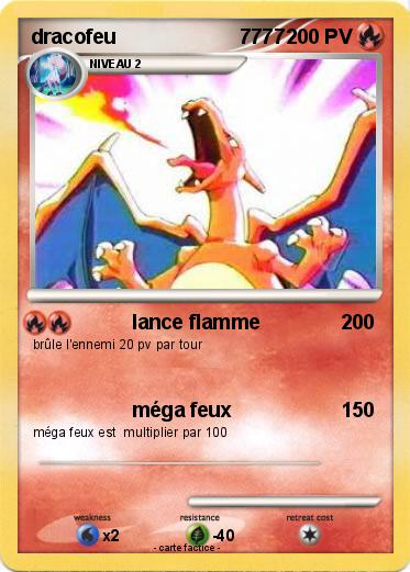 Pokemon dracofeu                      7777