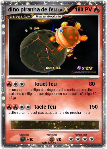 Pokemon dino piranha de feu