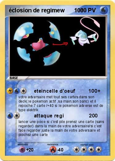 Pokemon éclosion de regimew      100