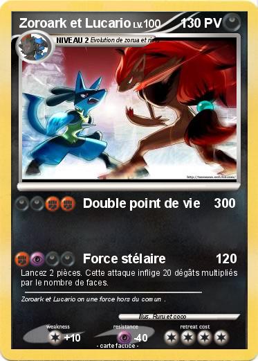Pokemon Zoroark et Lucario