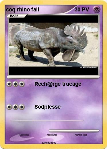 Pokemon coq rhino fail