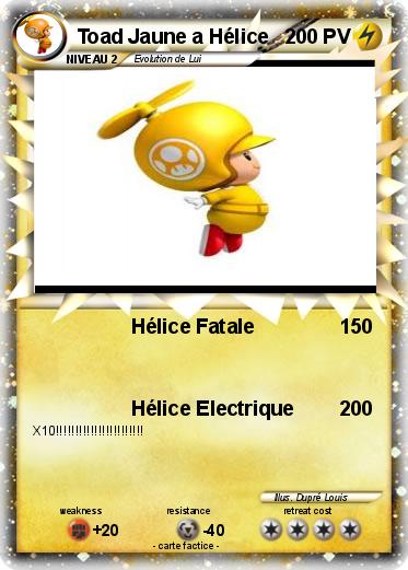 Pokemon Toad Jaune a Hélice