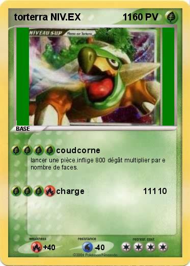 Pokemon torterra NIV.EX                11