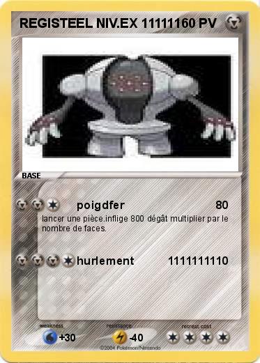 Pokemon REGISTEEL NIV.EX 111111