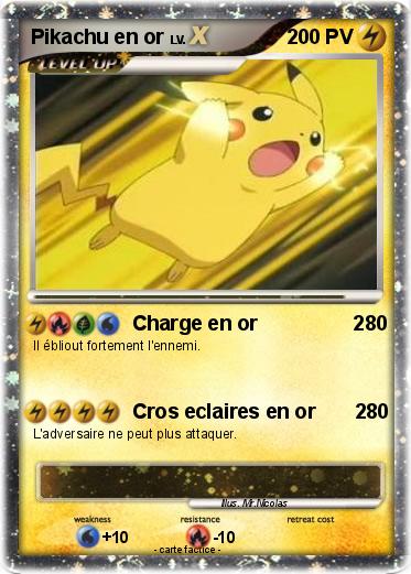 Pokemon Pikachu en or