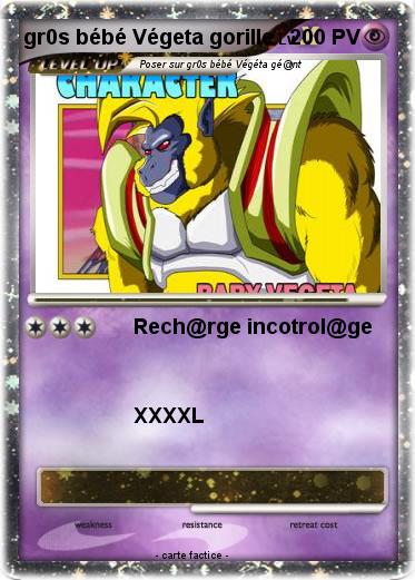 Pokemon gr0s bébé Végeta gorille